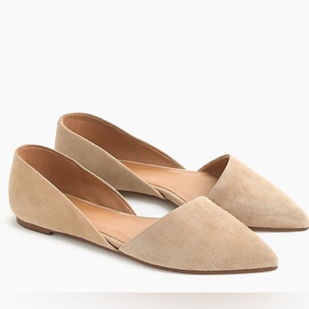J.Crew Zoe Suede d'Orsay flats
